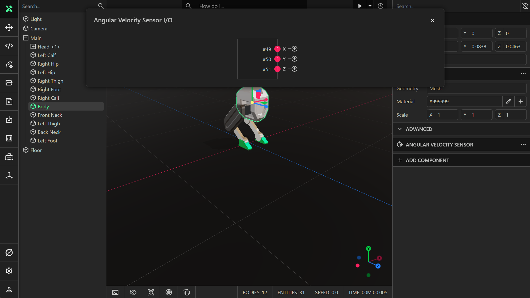 Angular Velocity Sensor IO
