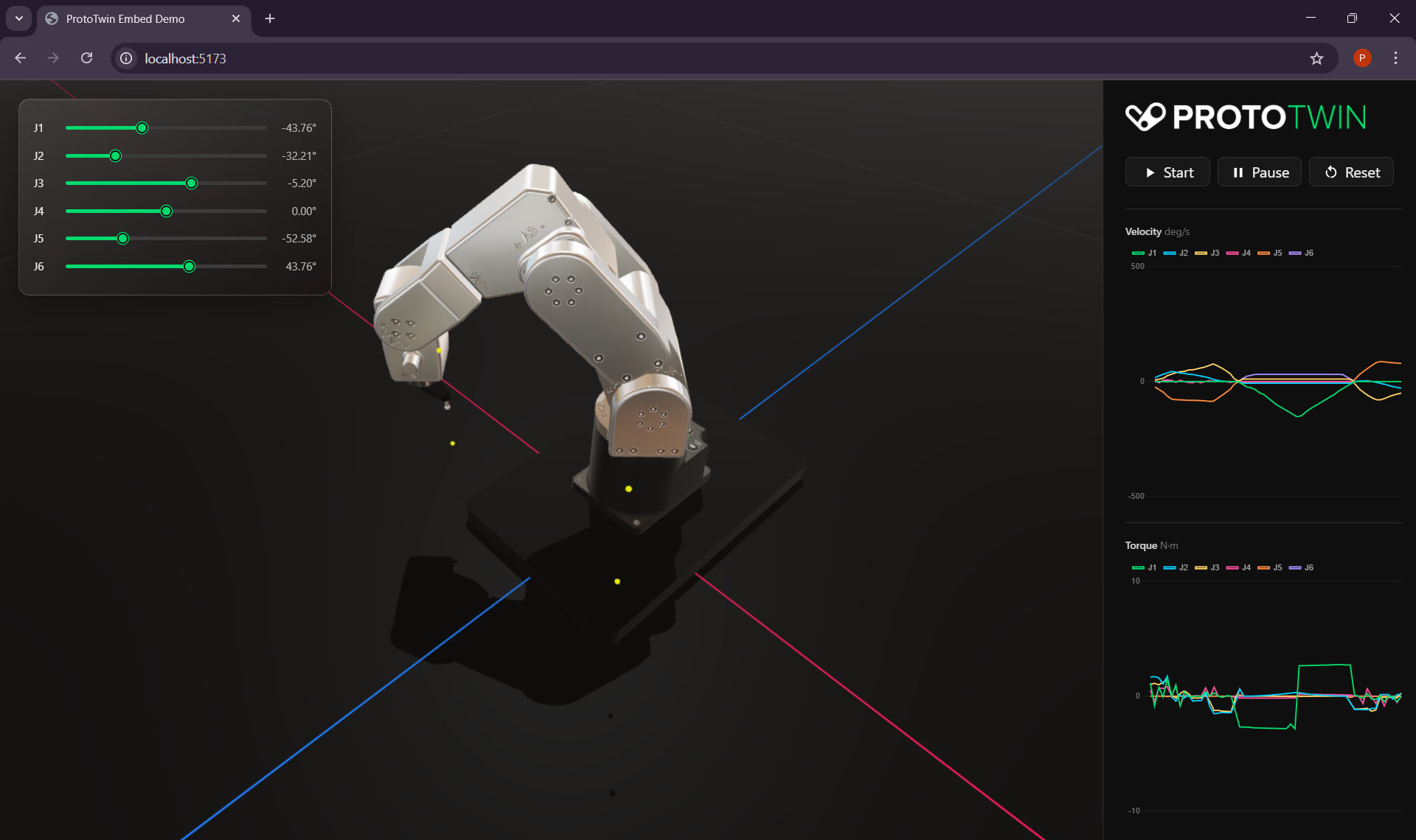 ProtoTwin Embed Demo Screenshot