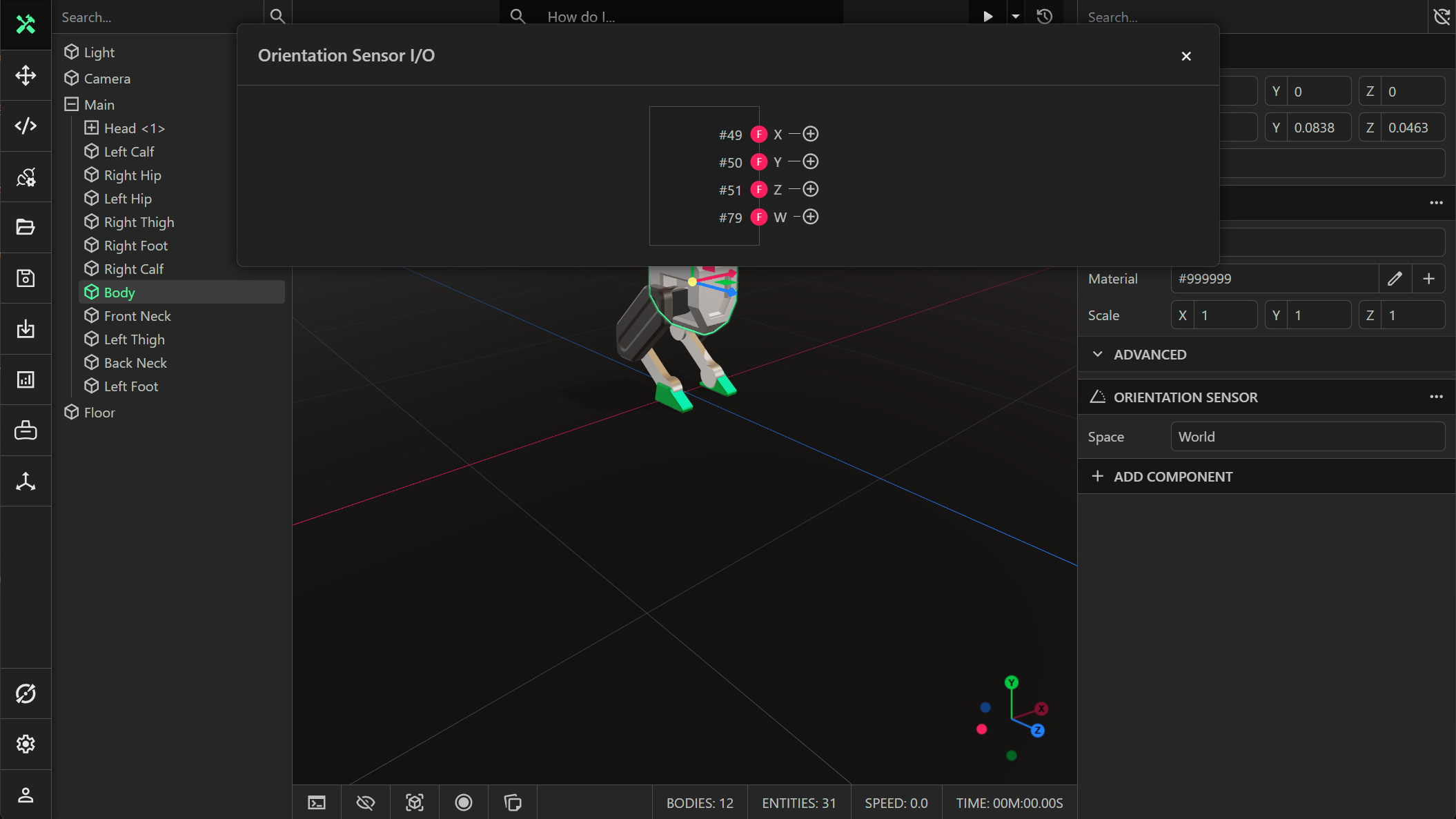 Orientation Sensor IO