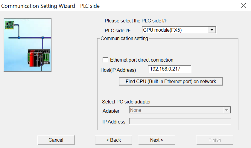 Mitsubishi MELSEC MX Component Setup (Step 4)