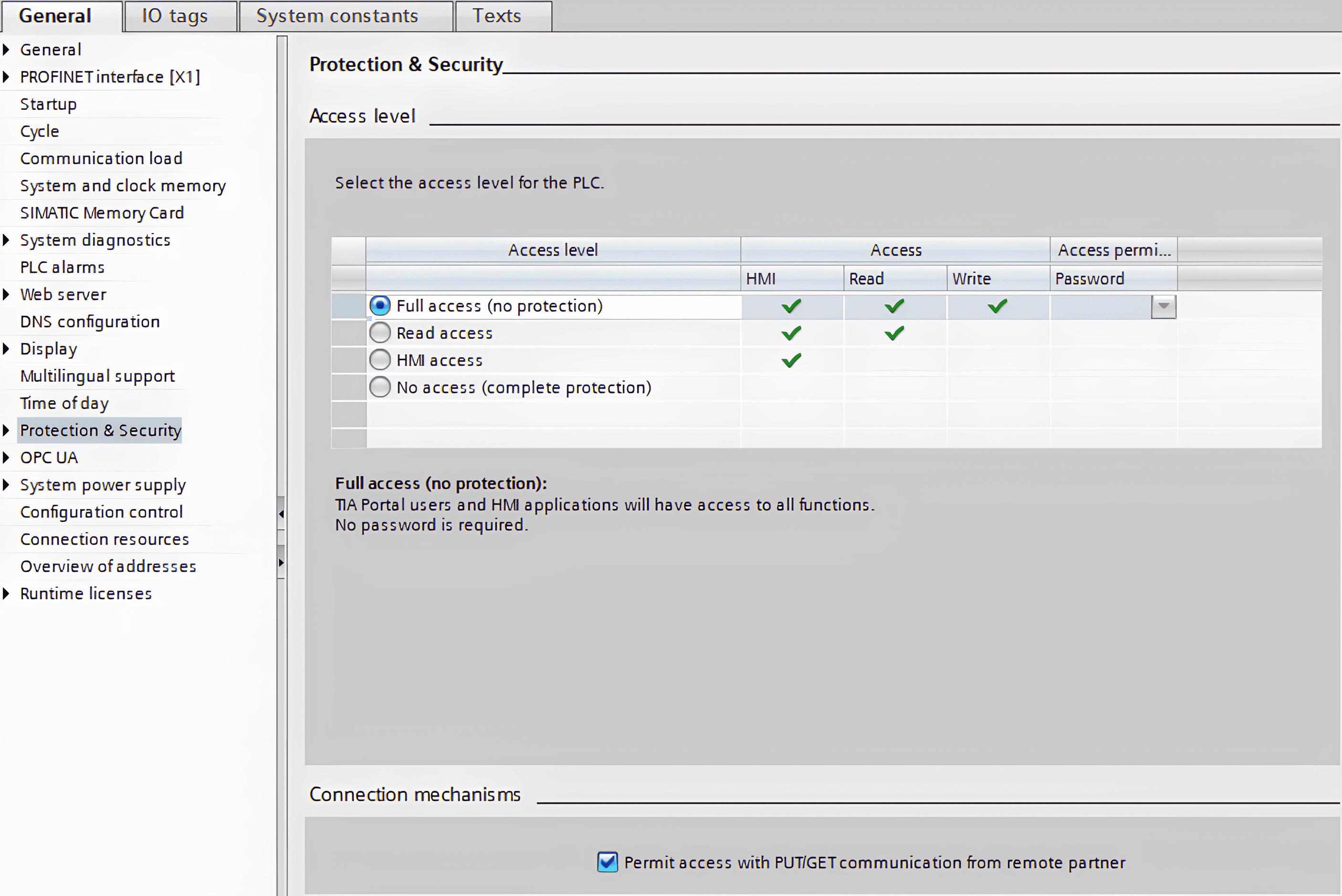 Siemens TIA Portal Protection and Security Setup